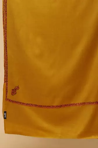 Women ethnic kingri embroidery stole with fringes