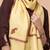 Women solid fringed stole