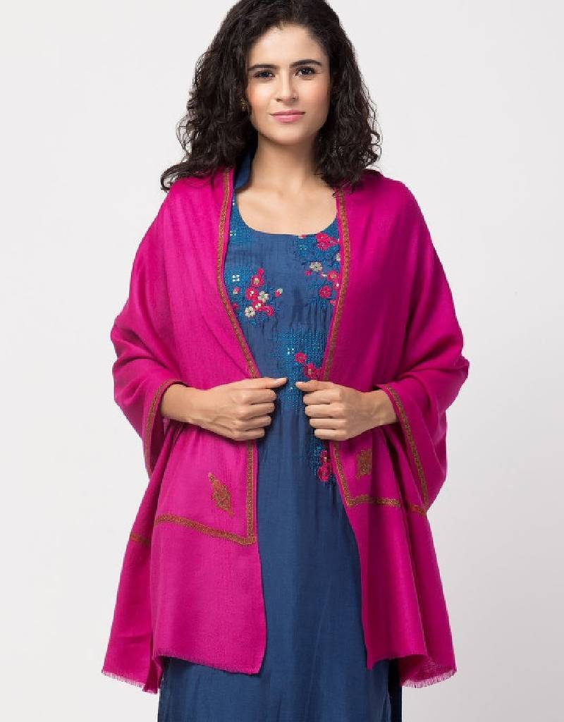 Women fine wool kingri embroidered stole