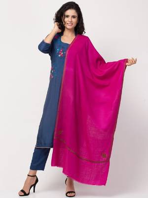 Women fine wool kingri embroidered stole 2