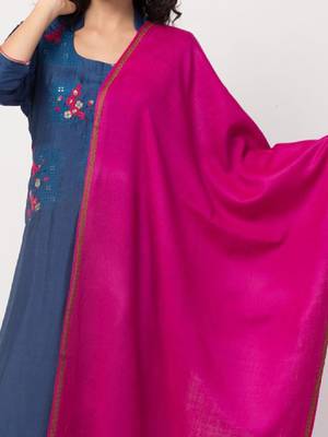 Women fine wool kingri embroidered stole 3