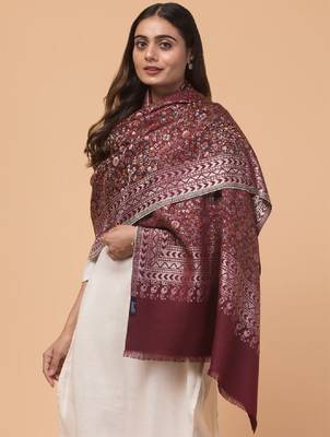 Women woven design stole 2