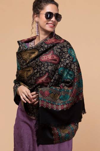 Women woven ethnic motifs design stole
