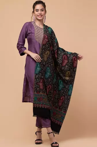 Women woven ethnic motifs design stole
