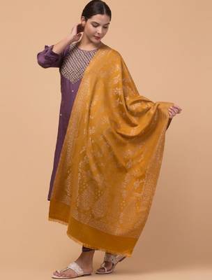 Women ethnic motifs woven stole 2