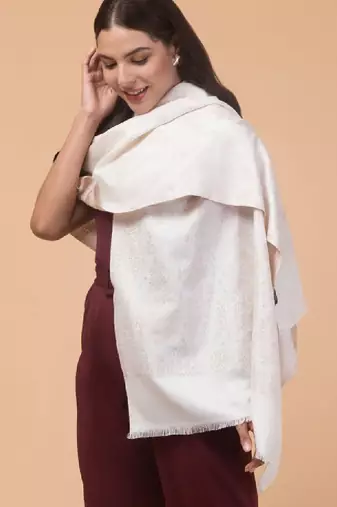 Women woven design stole