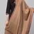 Women solid wool stole with kingri embroidery & fringes