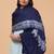 Paisley embroidered acrylic shawl