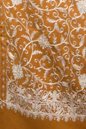 Floral embroidered shawl