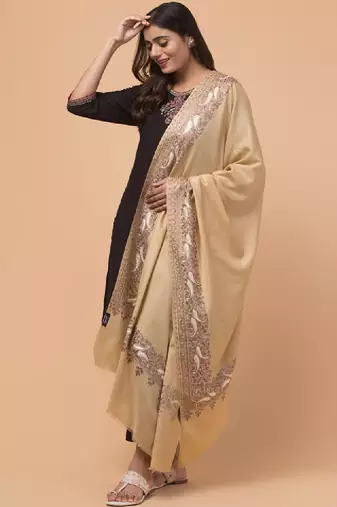Paisley embroidered shawl