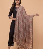 Checked woven design woollen kani shawl
