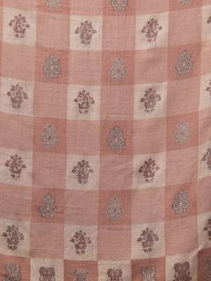 Checked woven design woollen kani shawl 3