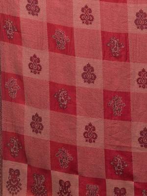 Checked woven design woollen shawl 3