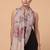 Floral woven design fringed woollen shawl