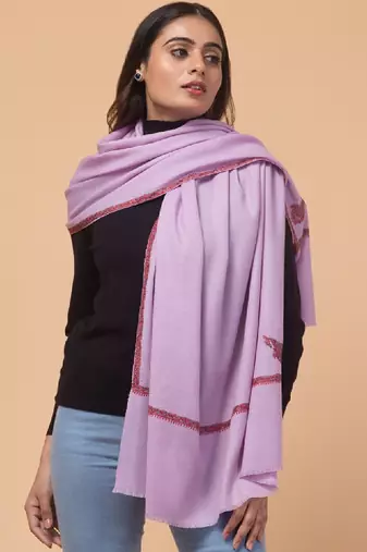 Paisley embroidered pure woollen shawl