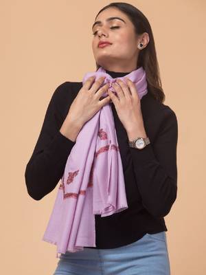 Paisley embroidered pure woollen shawl 4