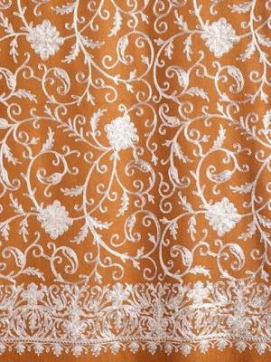 Floral embroidered acro woolen shawl 2