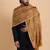 Checked woven design woolen shawl