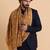 Checked woven design woolen shawl