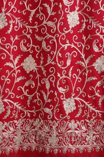 Floral embroidered acro woolen shawl