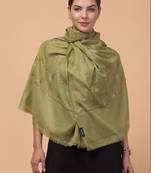 Floral embellished beads and stones shawl