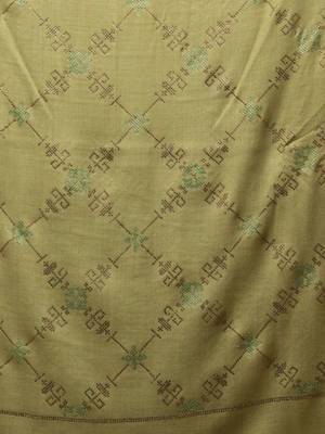 Floral embellished beads and stones shawl 2