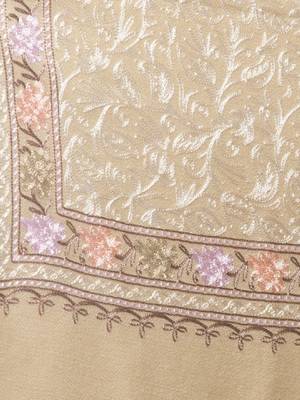 Floral embroidered acrylic shawl 2