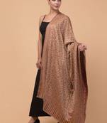 Floral woven design acrylic shawl