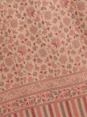 Floral woven design acrylic shawl 2