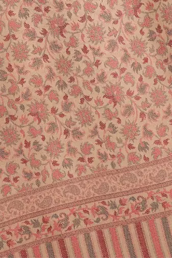 Floral woven design acrylic shawl