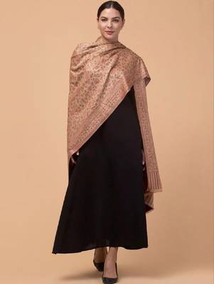 Floral woven design acrylic shawl 3