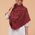 Floral woven design beads and stones woollen shawl