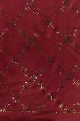 Floral woven design beads and stones woollen shawl