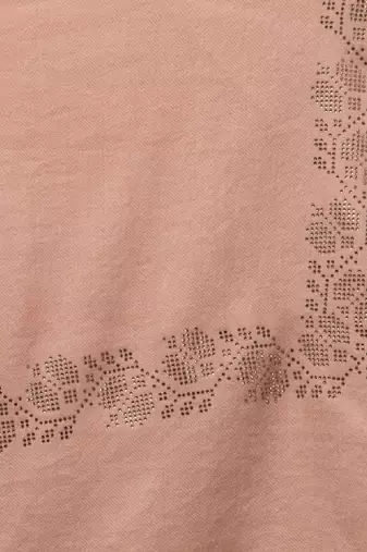Floral woven design woollen shawl