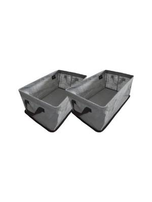 Grey & black 2 pieces multi-utility wardrobe organizers 1