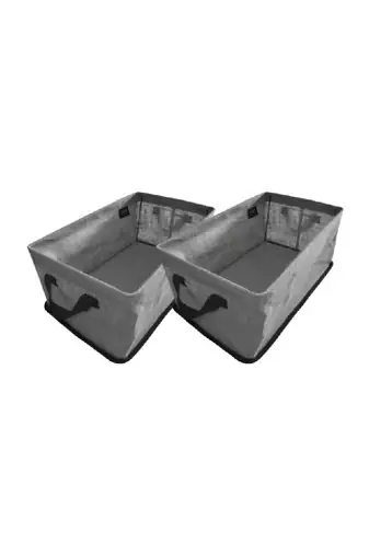 Grey & black 2 pieces multi-utility wardrobe organizers