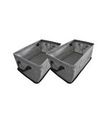 Grey & black 2 pieces multi-utility wardrobe organizers