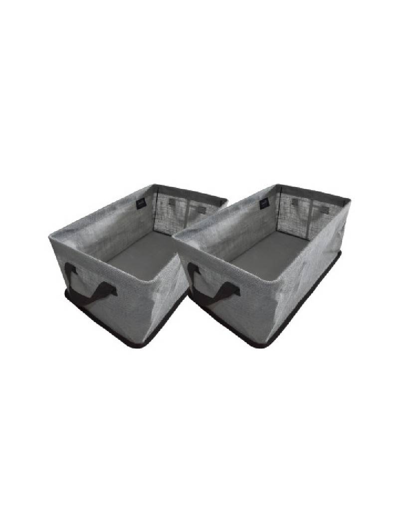 Grey & black 2 pieces multi-utility wardrobe organizers