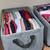 Grey & black 2 pieces multi-utility wardrobe organizers
