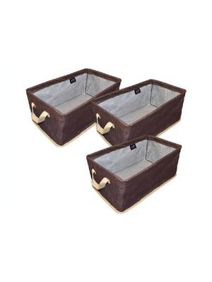 Brown 3 pieces multi-utility wardrobe organizers 1
