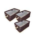 Brown 3 pieces multi-utility wardrobe organizers