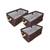 Brown 3 pieces multi-utility wardrobe organizers