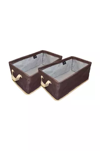 Brown 2 pieces multi-utility organisers