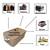Brown 2 pieces multi-utility organisers