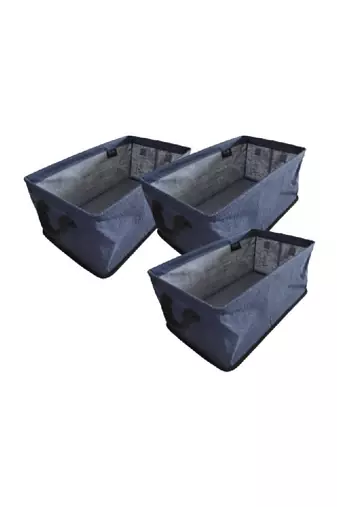 Blue 3 pieces multi-utility organisers