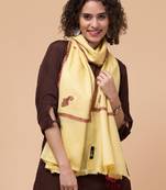 Women paisley woven design pure woollen shawl