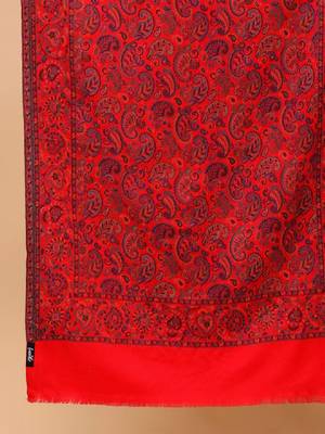 Floral woven design wool shawl 2