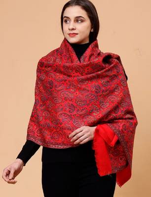 Floral woven design wool shawl 3