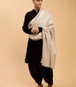 Men checked woven design shawl