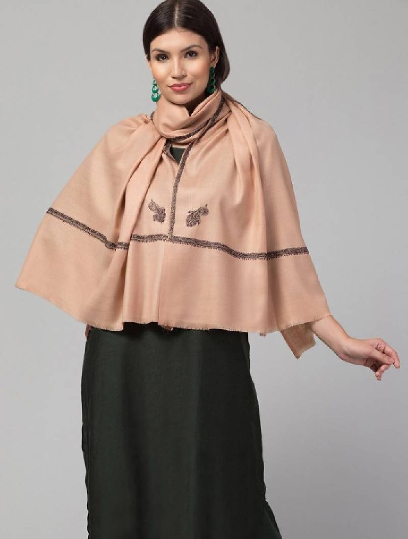 Paisley embroidered pasmina shawl